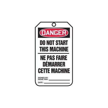 Accuform Plastic, 3 in Width, 0.31 in Height, , 25 PK TCF131PTP